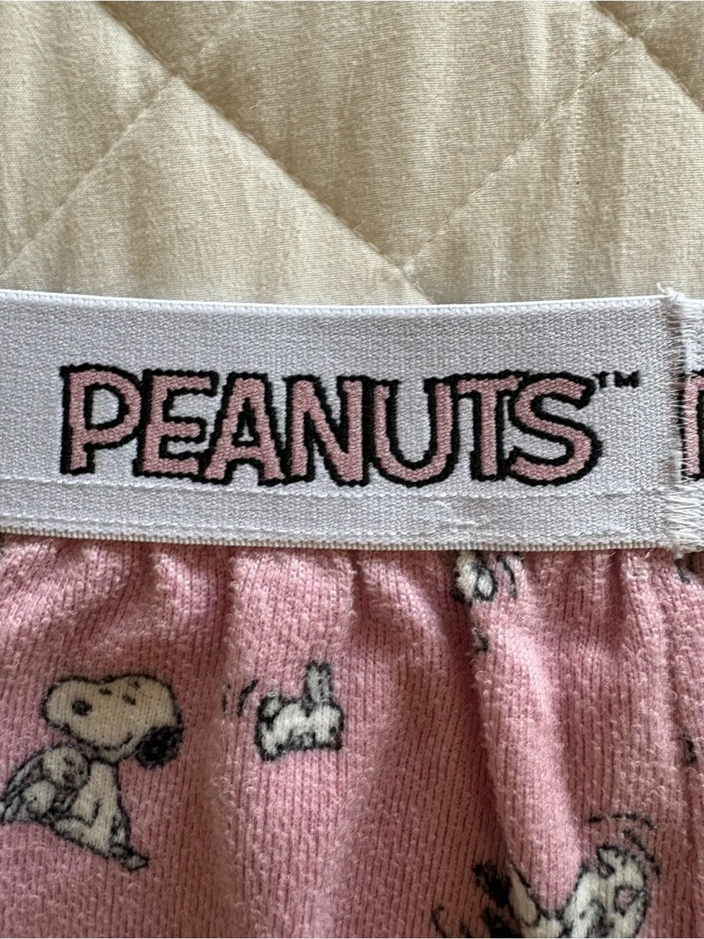 Peanuts Snoopy Fleece Pajama Sleep Shorts x 2 Pack Set- Sz Large